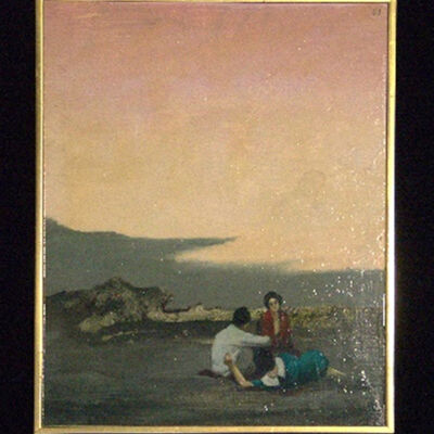 Ruhe auf der Flucht, Öl auf Holz, 1977