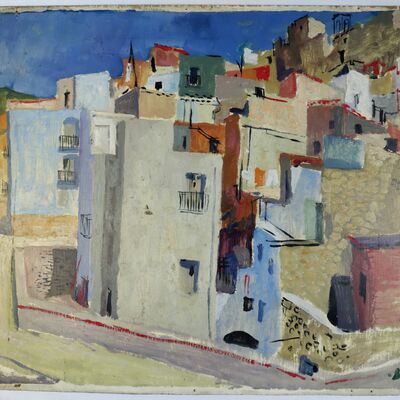 Bild vergr&ouml;&szlig;ern: Pe&ntilde;&iacute;scola, 1952, &Ouml;l auf Karton
