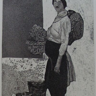 Bild vergrößern: Straßenverkäuferin, 1963